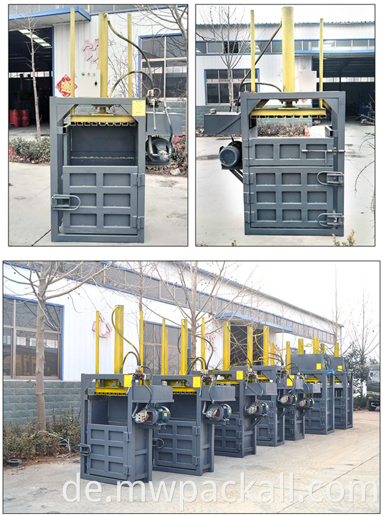Automatische industrielle vertikale Hydraulikpresse Abfallpapier/Baumwoll-/Faser-/Wollverpackungsmaschine